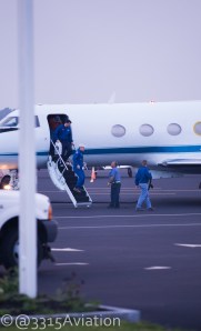 Chris Cassidy arriving in Bangor after a trip to the International Space Station.