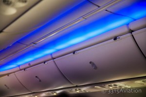 Mood lighting and overhead bins big enough for me to fit into.